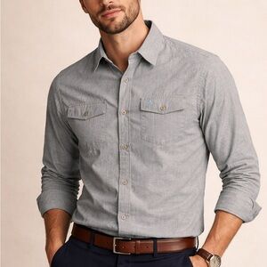Original Penguin Men's Gray Button-Down Shirt